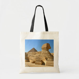 Grote Sphinx van Giza met Khafre-piramide - Egypte Tote Bag
