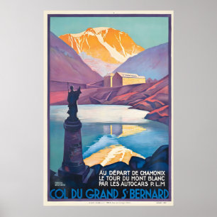 Grote St. Bernardpas Valais Zwitserland Aosta Poster