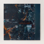 Grote stad bij nacht legpuzzel (Horizontaal)
