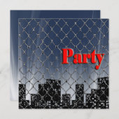 Grote Stad Verjaardag Uitnodigen Kaart (Voorkant / Achterkant)