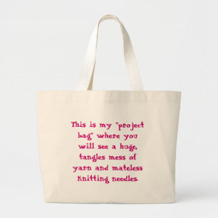 grote stapel gebreide garen tote bag