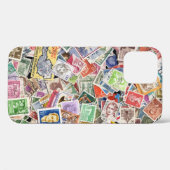 Grote stapel postzegels Hoesje-Mate iPhone case (Achterkant (horizontaal))