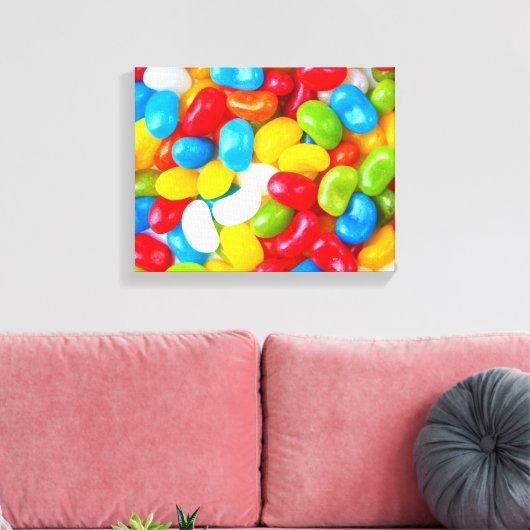 Grote stapel Snoep Jelly Beans Canvas Afdruk (Insitu (Woonkamer))