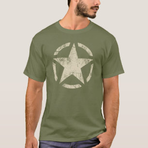 Grote ster grunge noodlijdende stijl t-shirt
