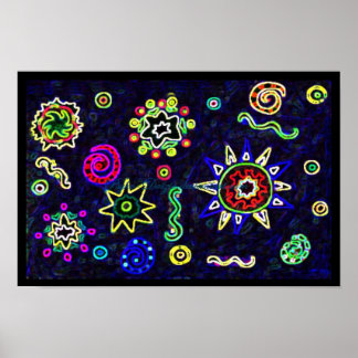 Grote sterren in de hemel poster