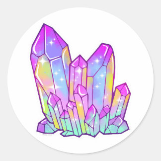 Grote Sticker van Sparkling Rainbow Crystal