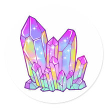 Grote Sticker van Sparkling Rainbow Crystal