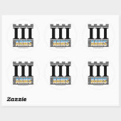 Grote stickers 6 per vel - chroom logo (Vel)
