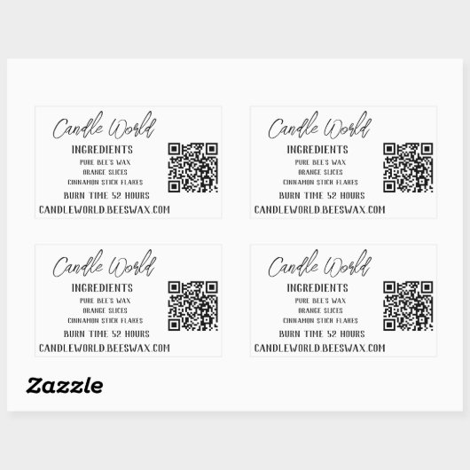 Grote Stickers - Bijenwas Kaarsen Wereld (Vel)