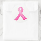 Grote Stickers-overleven roze lint Ronde Sticker (Tas)