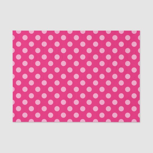 Grote Stippen met retro, Fuchsia en Pastel Roze Tissuepapier (Voorkant)