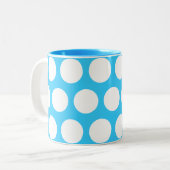 Grote Stippen Tweekleurige Koffiemok (Voorkant links)