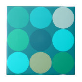 Grote Stippen uit de middeleeuwen, Turquoise, Aqua Tegeltje (Voorkant)