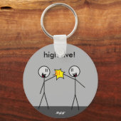 grote stok high5, 5!, high vijf!, -DTT Sleutelhanger (Voorkant)