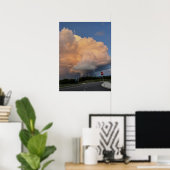 Grote Stormen wolk over weg Poster (Thuiskantoor)