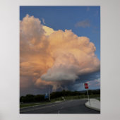 Grote Stormen wolk over weg Poster (Voorkant)