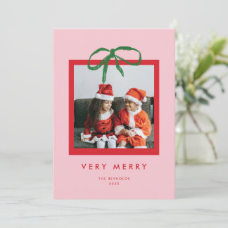 Grote strik feestdagenkaart