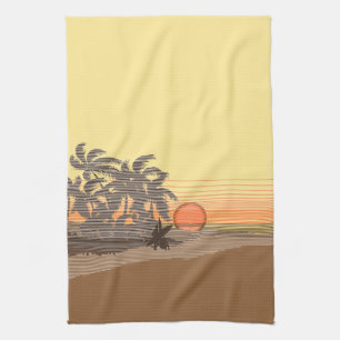 Grote Sunset Hawaiaanse Keukenhanddoek