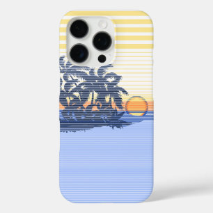 Grote Sunset Stripe Hawaiian Blue iPhone 16 Pro Hoesje