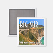 Grote Sur California Pacific Coast Highway Magneet (Voorkant / Achterkant)
