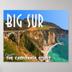 Grote Sur California Pacific Coast Highway Poster