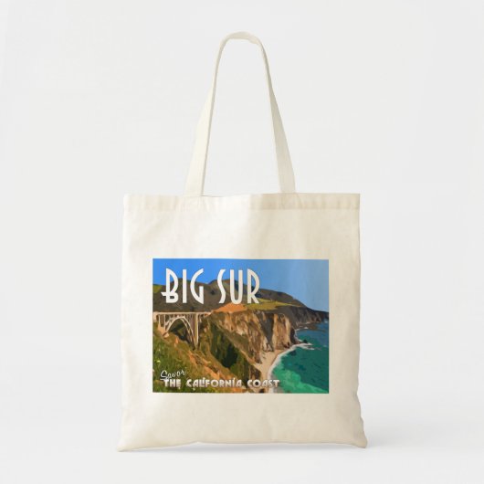 Grote Sur California Pacific Coast Highway Tote Bag (Voorkant)