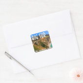 Grote Sur California Pacific Coast Highway Vierkante Sticker (Envelop)