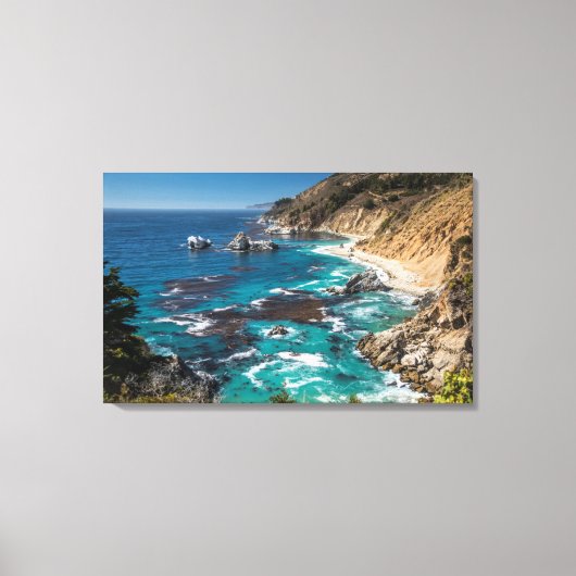 Grote Sur-kustlijn, westkust, Stille kust Canvas Afdruk (Voorkant)