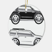 Grote SUV gestileerd met grote chroom Rims Vector Keramisch Ornament (Links)