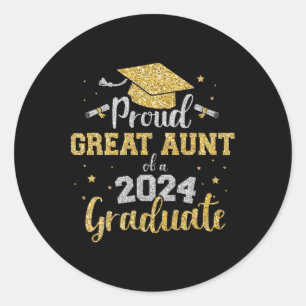 Grote tante van CL van 2024 Afstuderen senior grad Ronde Sticker