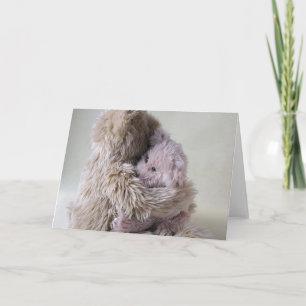 Grote teddybeer heeft weinig beren wenskaart kaart