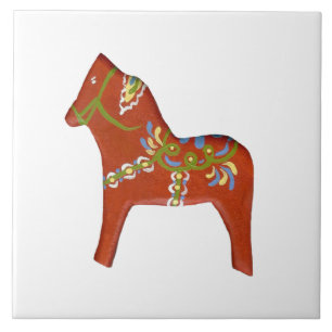 Grote Tegel met Dala Horse Tegeltje