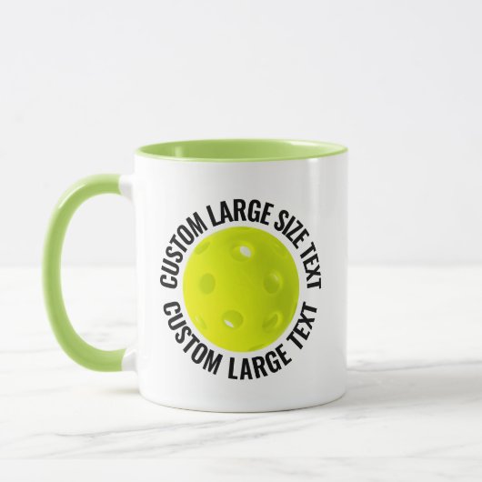 Grote tekst LIME GROEN Combo 11oz Aangepaste Pickl Mok (Links)