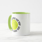 Grote tekst LIME GROEN Combo 11oz Aangepaste Pickl Mok (Voorkant links)