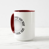 Grote tekst MAROON Combo 15oz Aangepaste Golf Mok (Voorkant links)