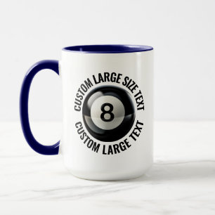 Grote tekst NAVY BLAUW Combinatie 15oz Aangepaste Mok