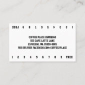 Grote tekst op wit dubbelpunch nummer klantenkaartje (Achterkant)