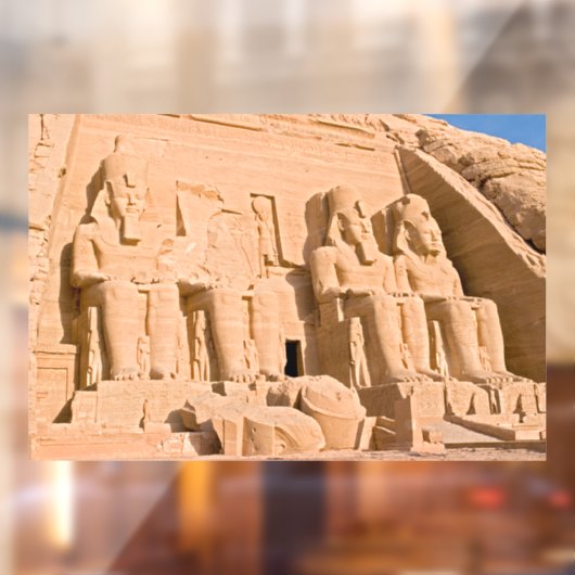 Grote tempel van Abu Simbel - Ramses II - Egypte Raamsticker (Vel 2)