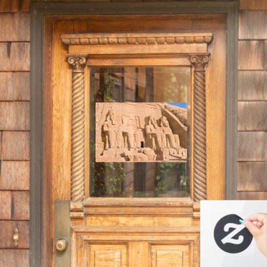 Grote tempel van Abu Simbel - Ramses II - Egypte Raamsticker (Huis Deur)