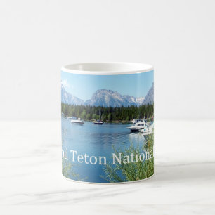 Grote Teton National Park-landschapsfoto. Koffiemok