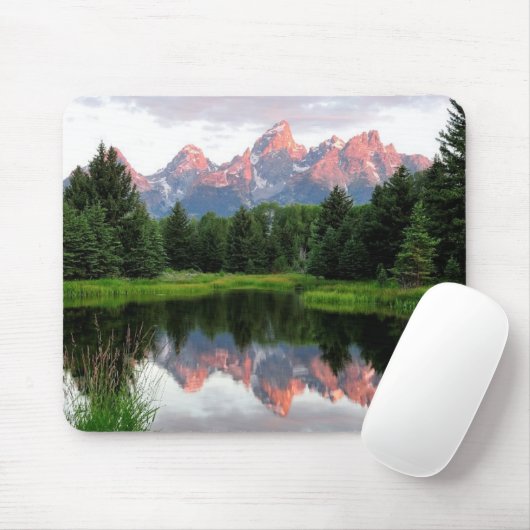 Grote Teton reflecteert over de Beaver-obligatie Muismat (Met muis)