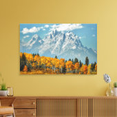 Grote Tetongebergte in de Herfst Canvas Afdruk (Insitu (Woonkamer))
