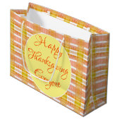 Grote Thanksgiving Papier Gift Bag Groot Cadeauzakje (Voorkant Gekanteld)