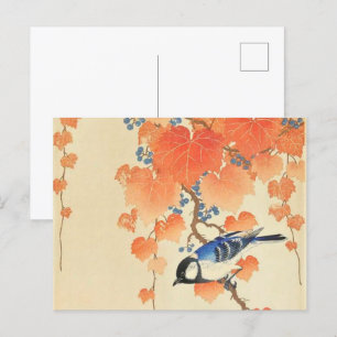 Grote tiet op paulownia tak - Ohara Koson Briefkaart