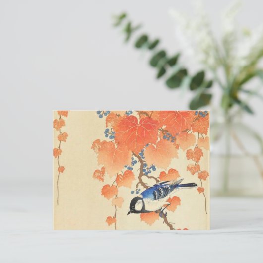 Grote tiet op paulownia tak - Ohara Koson Briefkaart (Staand voorkant)