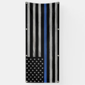 Grote toner met blauwe lijnvlag spandoek (Verticaal)