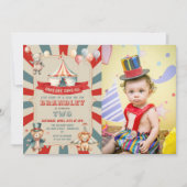  grote top circus carnaval verjaardagsfoto kaart (Voorkant)