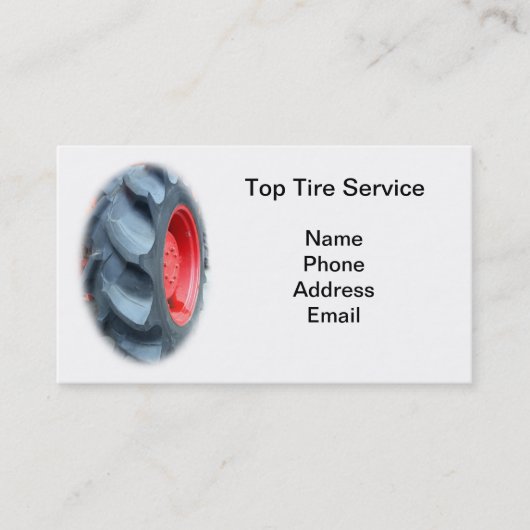 Grote tractorband visitekaartje (Voorkant)
