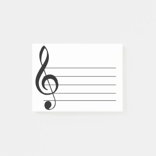 Grote treble Clef Musical Post-it Notes (Voorkant)