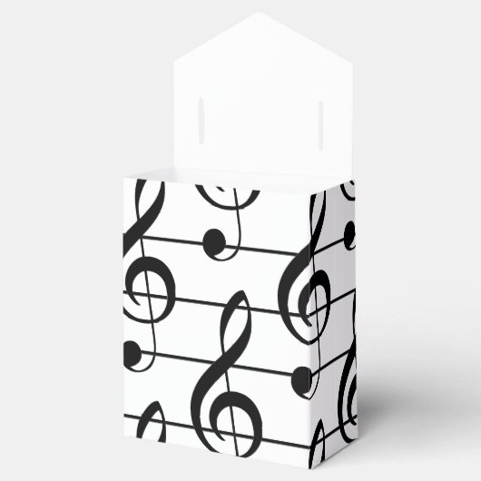 Grote Treble Clef Muzikaal Personeel Favor Box Bedankdoosjes (Geopend)